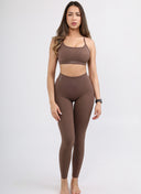 VBACK SCRUNCH LEGGINGS - COFFEE