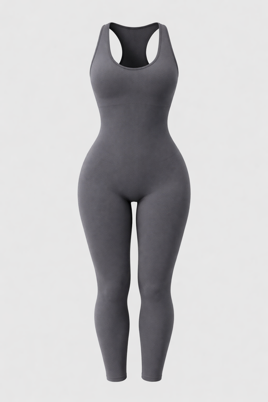 SIGNATURE SCULPT JUMPSUIT - GREY