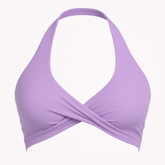 TWISTED HALTER BRA - LILAC